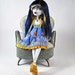 Monster high handmade doll clothes Rocket ship blue and gold dress
