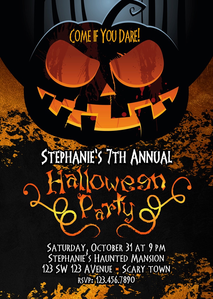 Slashcasual: Halloween Birthday Party Invitations