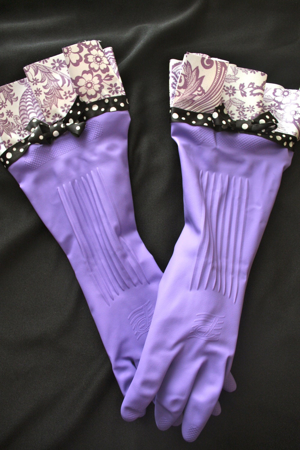 Decorative Dish Gloves Oilcloth Cuff Gloves for the kitchen