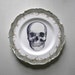 Vintage Skull Plate Altered Art