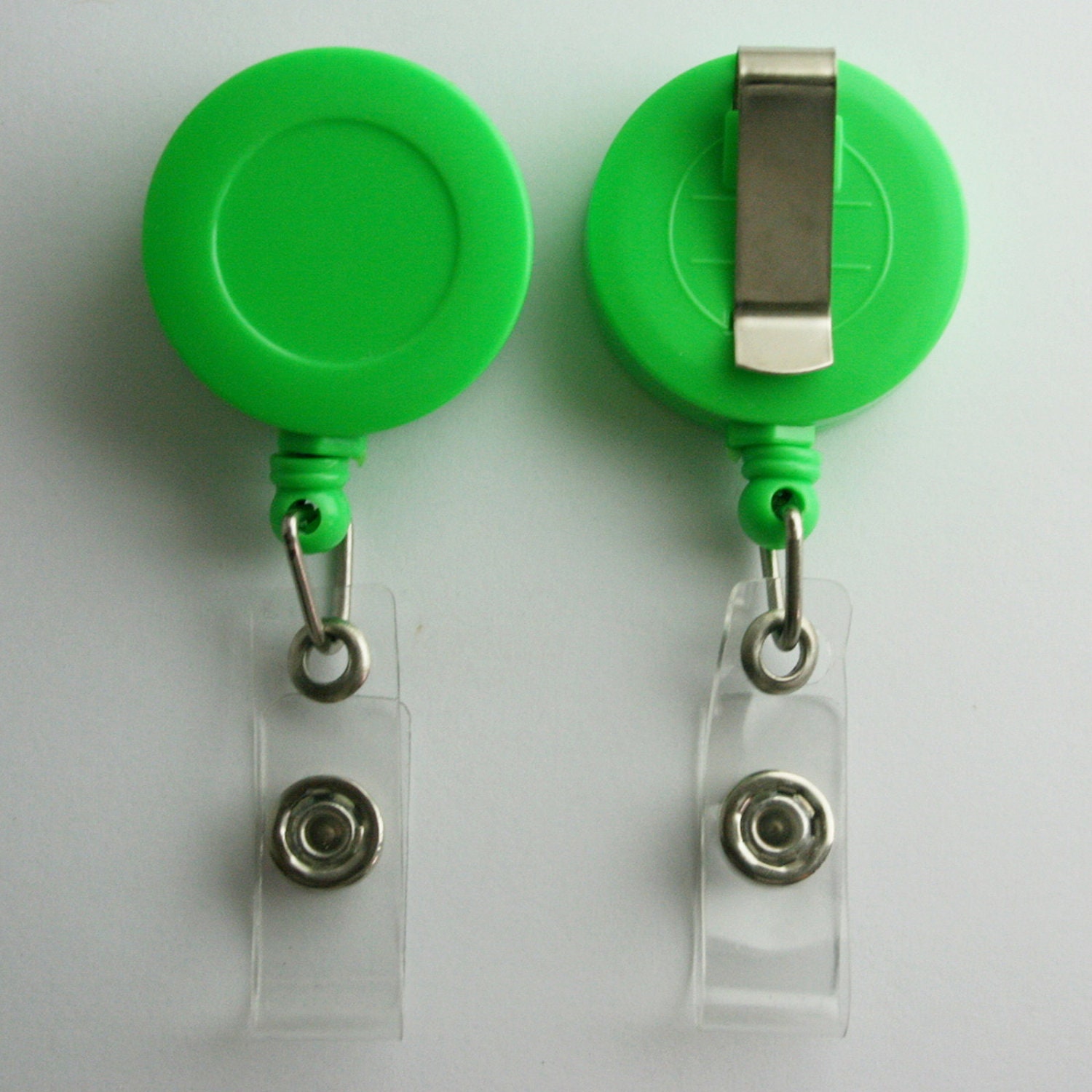 25 Blank ID Badge Retractable Reel & Lanyard w/ Belt Clip and