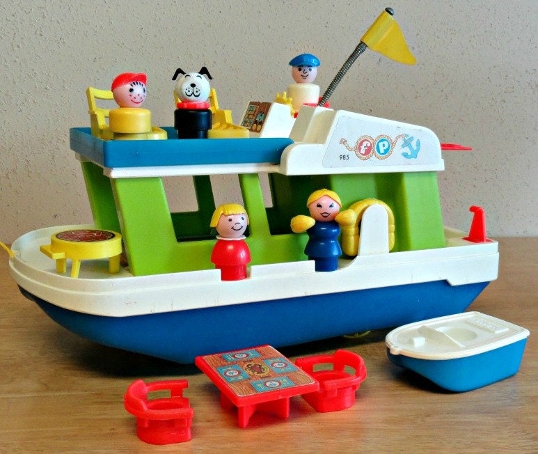 Vintage FISHER PRICE Little People Play Family by greenwhimsyshop