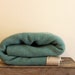 Vintage Wool Blanket - Blue Green Seafoam