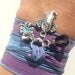 Bohemian, Silk Wrap, Bracelet, Sacred, Elephant, Yoga, Jewelry, Purple, Good Luck, Gift For Her, Anklet, Necklace, Earthy, Unique, Item Z51