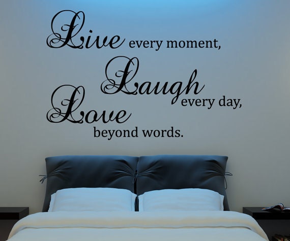 Live Laugh Love Wall Decal Vinyl Sticker Quote Art by HappyWallz