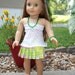 American Girl Doll Clothes--Pleated Skirt and Bandeau Top w Jewelry