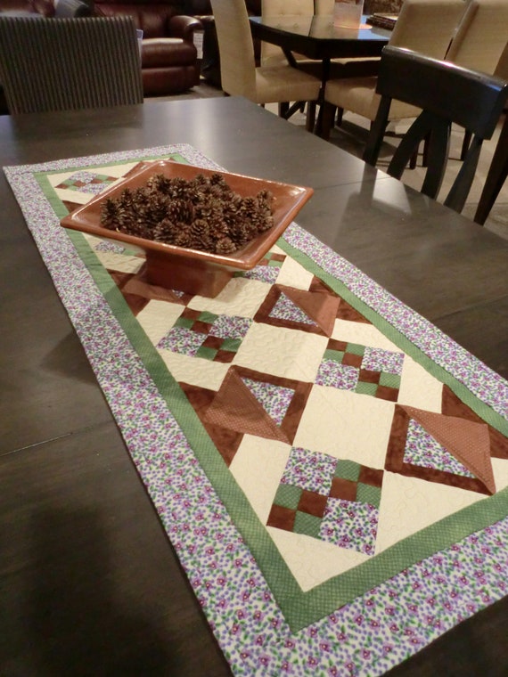 Items similar to Dresser or bureau scarf or table runner. Purple