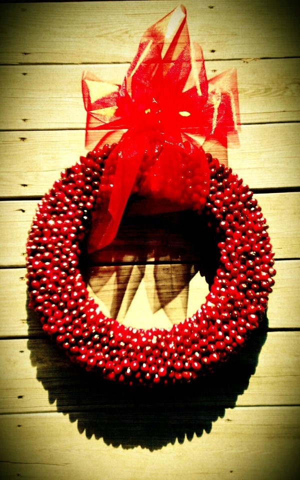 Cranberry Holiday Wreath