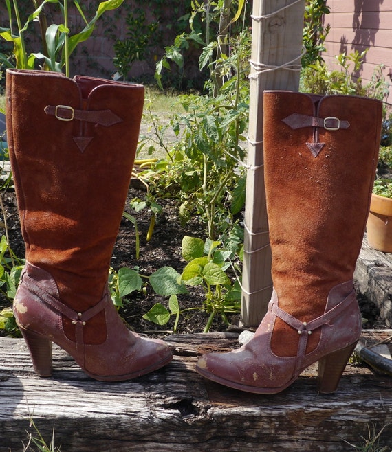 rustic leather boots
