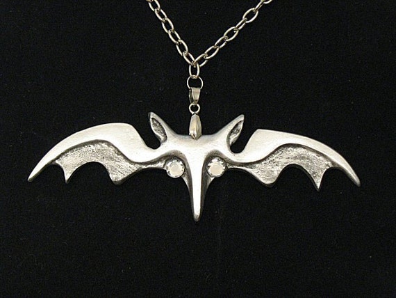 Lily Munster Bat Necklace