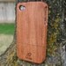 Handmade Quality Engraved Wood Wooden Bamboo iPhone 4 4s Case FREE SHIPPING in the US