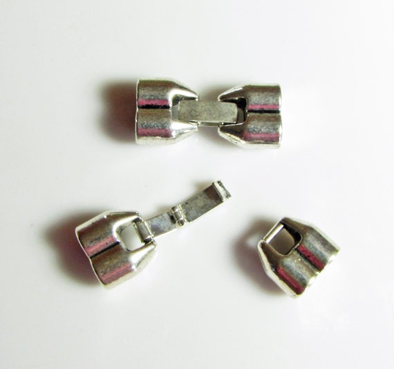 Large snap lock clasp 5.5mm hole antique by funfunkyfindings