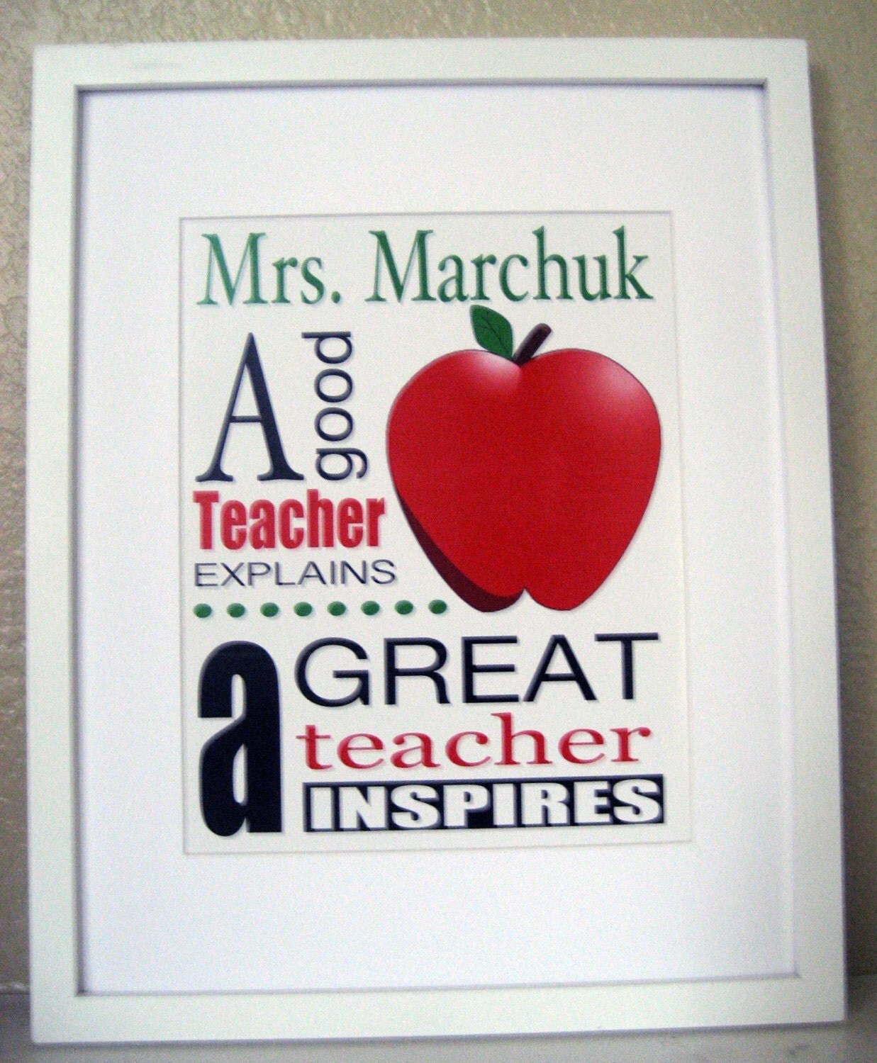 Personalized Teacher Gift / The Original / Gift for Teacher