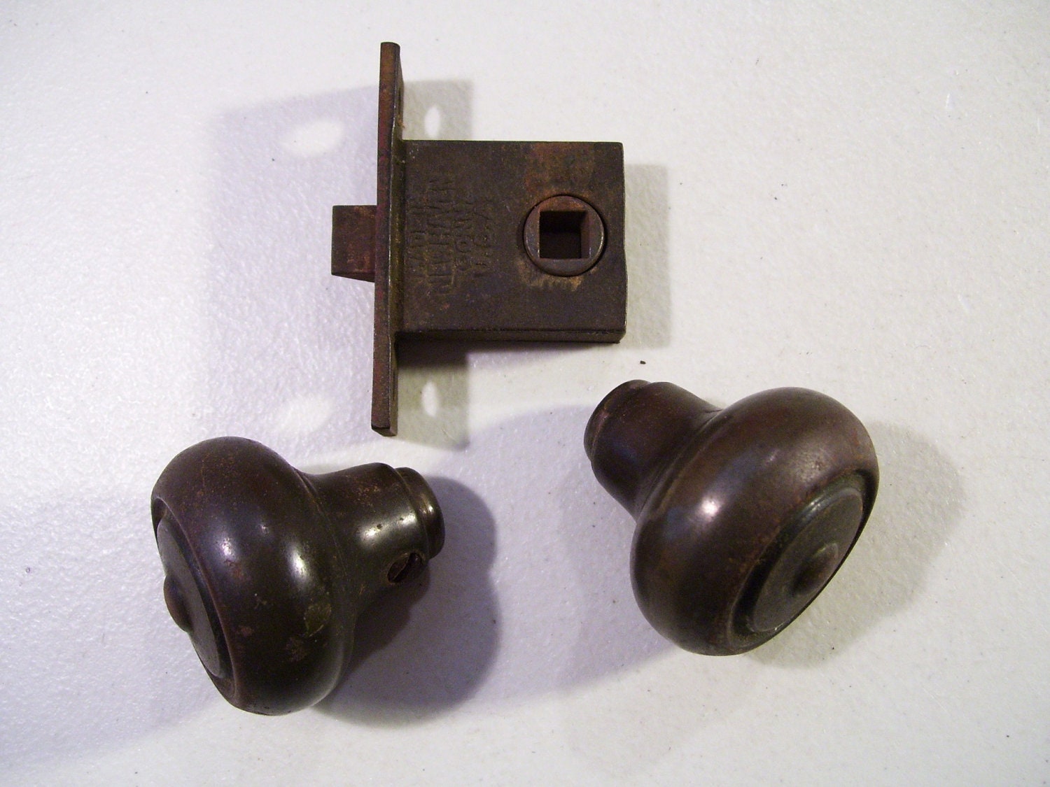 1920's Sargent Door Knob & Latch Assembly Antique