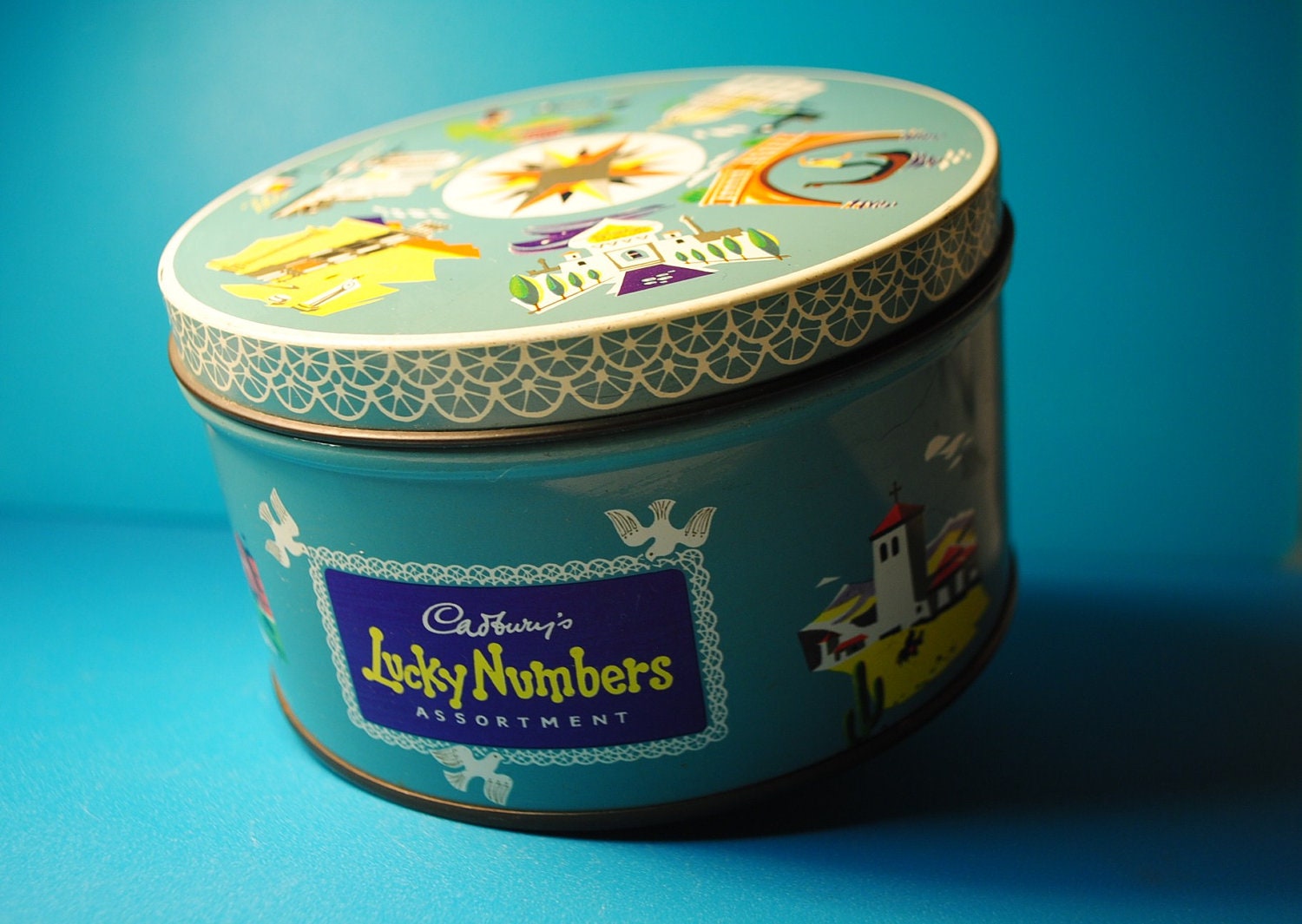CANDY TIN Vintage Cadbury's Lucky Numbers Assortment