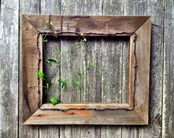 Ugly Stained Ranch Wood Picture Frame with by MenasRusticDecor