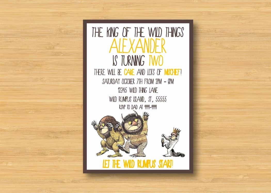 Where The Wild Things Are Party Invitations 7