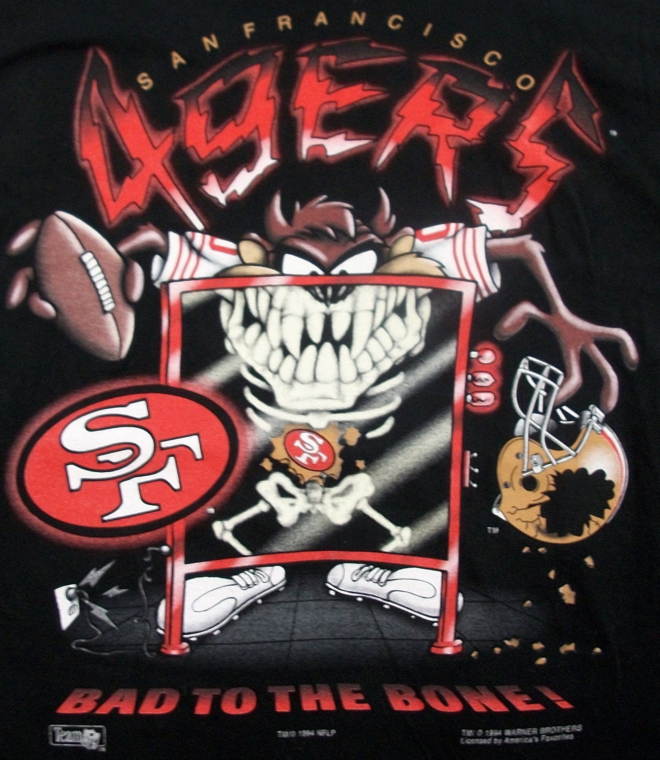 vintage logo 49ers 49ers NFL 1990s Looney San Francisco Tunes Shirt XL T