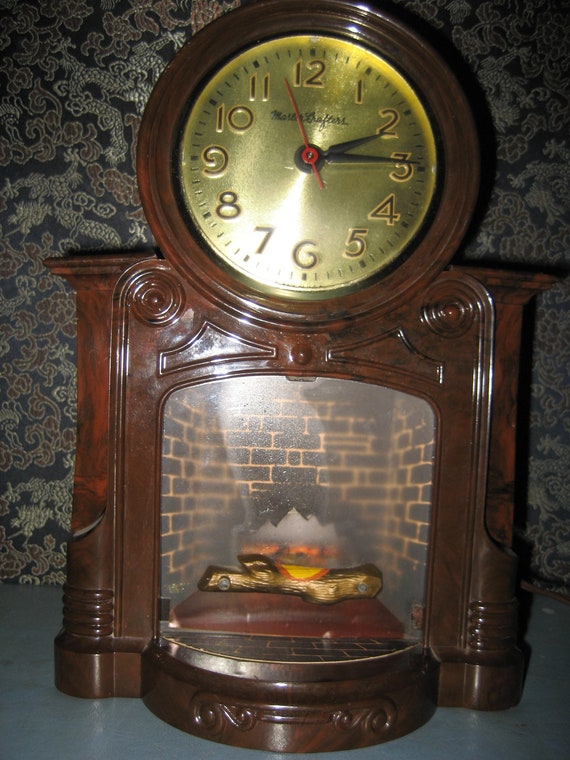 MasterCrafters Electric Fireplace Mantel Clock Model 272