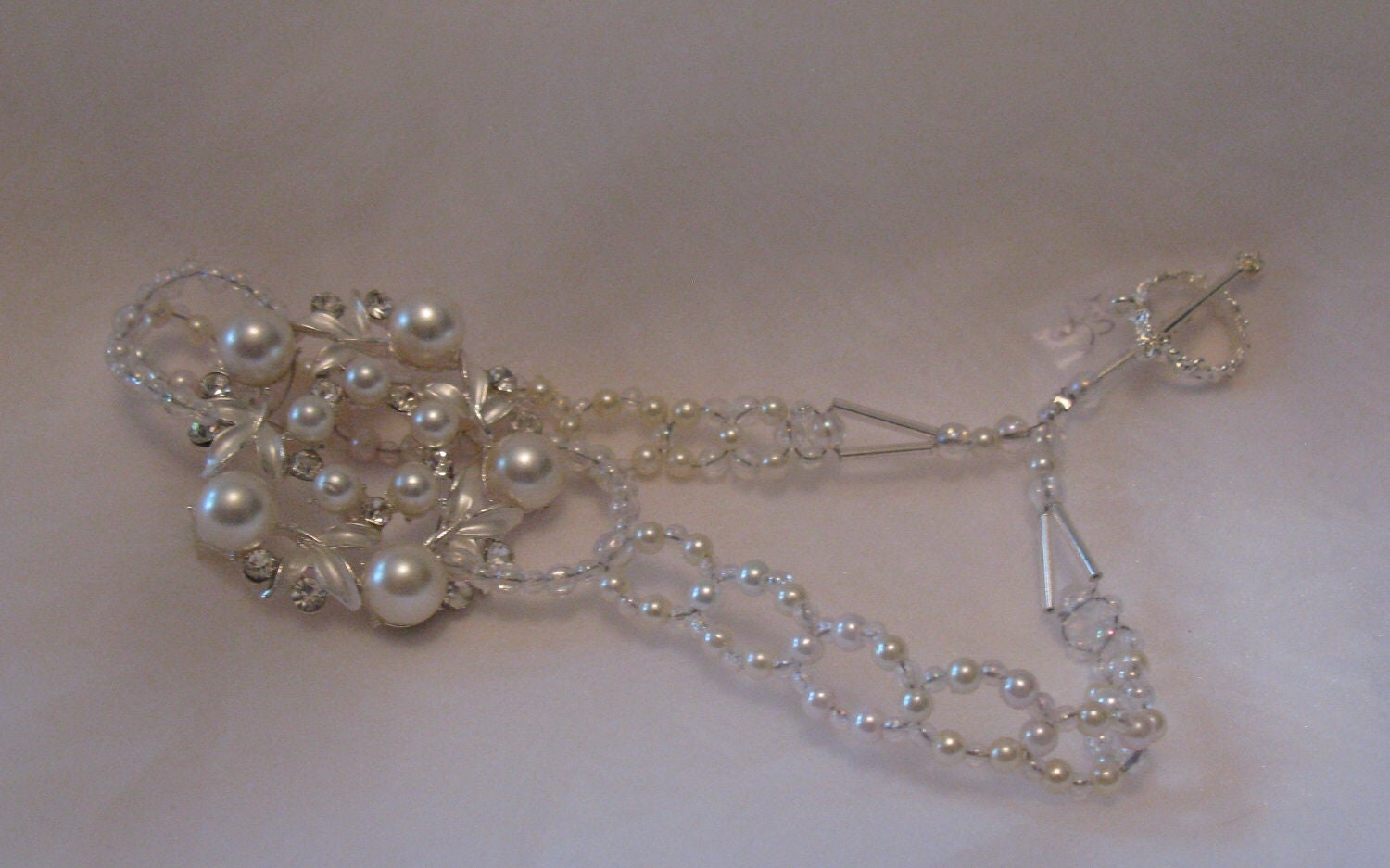 Classic Bridal Brooch Wrist loop Train Bracelet