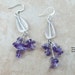 Clear droplet Amethyst Dangle Earrings- Amore Signtaure Dangle Earring