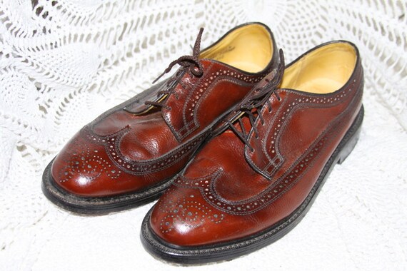 Men's Dexter Leather Wingtip Shoes Vintage 1960's