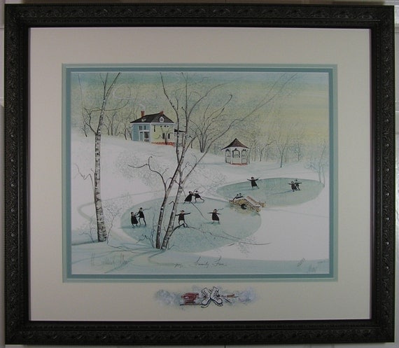 Items Similar To P. Buckley Moss Framed Print- "Family Fun" - Custom ...