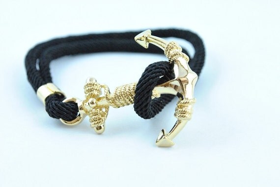 I REFUSE TO SINK Nautical Gold Anchor Braided Cord Rope by TUTUQ