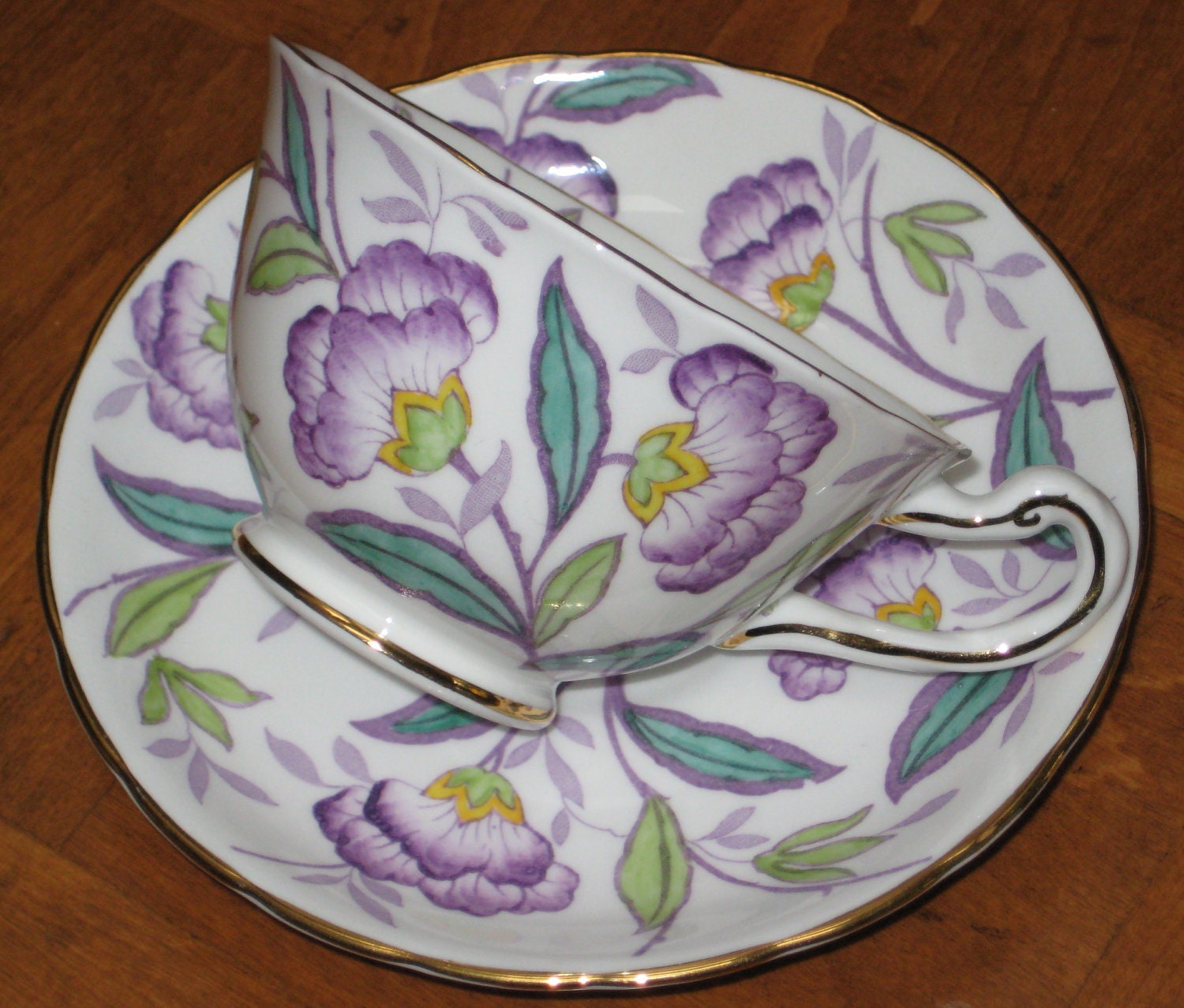 Royal Chelsea English Bone China Teacup and Saucer Set