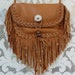 Soft & Subtle Doe Skin Leather Fringed Pouch..Bo-Ho-Western-Nature Girl