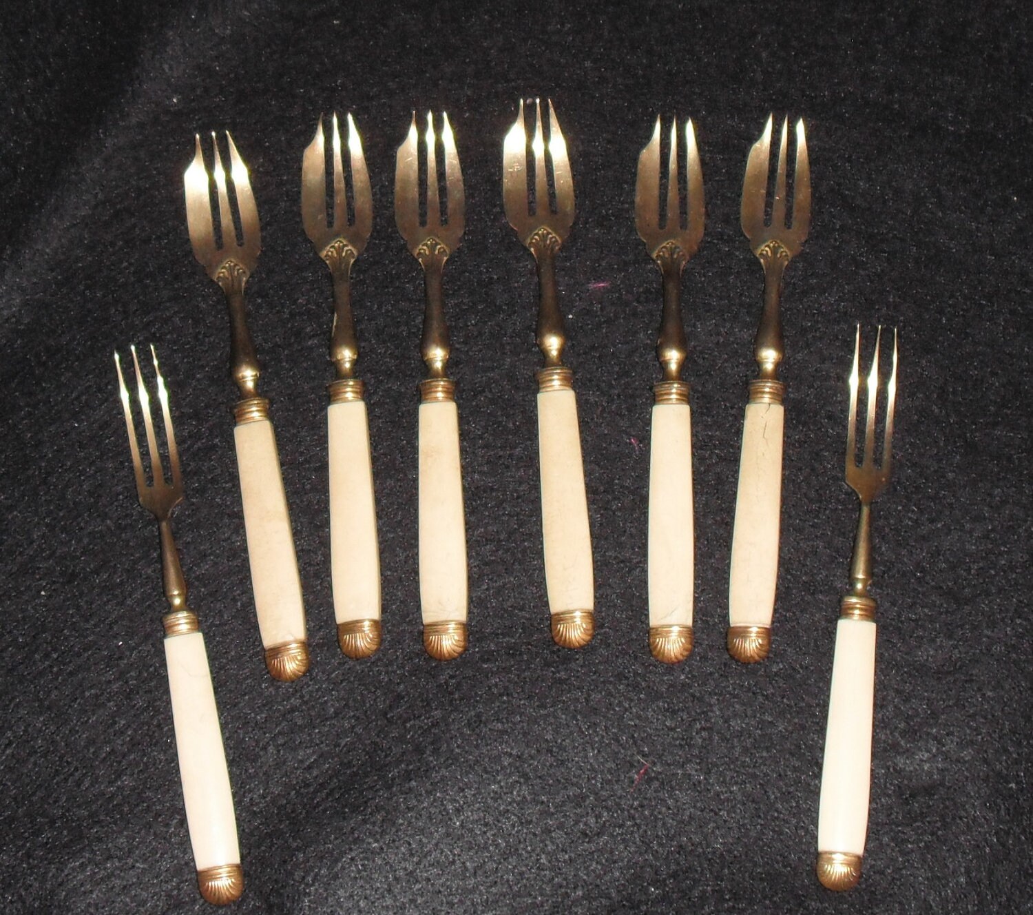 Collection of Six Cake / Pastry Forks with Two Similar Forks