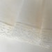 Natural white tablecloth with floral lace edge trim pure linen square table cloth wedding gift