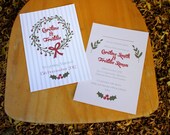 Winter, Wreath, Rustic, Woodland, Christmas, DIY Printable Wedding Invitation Il_170x135
