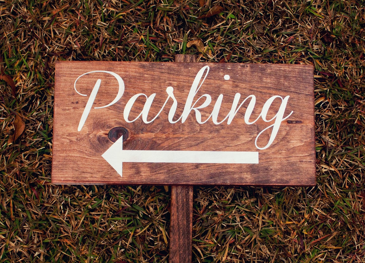 Ceremony Parking Wedding Sign Reclaimed Wood by SweetNCCollective