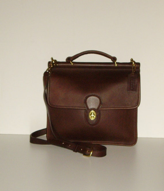 COACH Willis Bag Vintage Mahogany Brown Leather Purse Style