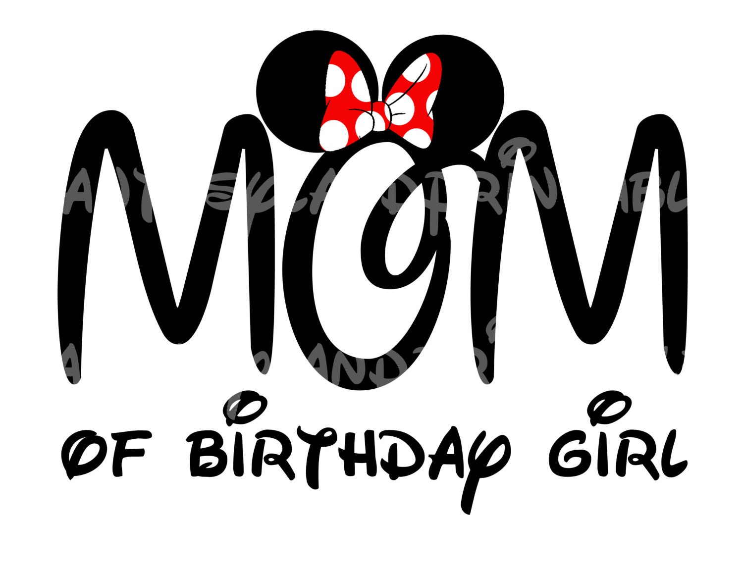 Download Mom of Birthday girl Minnie Mouse Mickey Mouse DIY Printable