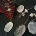 Art Nouveau Fantasy Frosted Quartz Antiqued Brass Chain Beaded Necklace