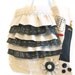 Canvas Tote Bag Teacher Black Beige Hand Embroidery