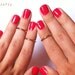 3 Above the Knuckle Rose Gold Copper Rings - set of 3 stackable midi rings