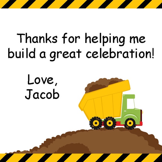 Printable Dump Truck Favor Tag Il_570xn