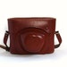 SALE Vintage 1960s German "Franka" Brown Leather Camera Case