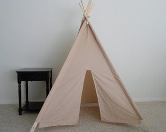Tea Dyed Muslin Teepee Made to Order , Kids Teepees , Tent , Teepee , Play Tent , Tipi , Wigwam or Kids Fort