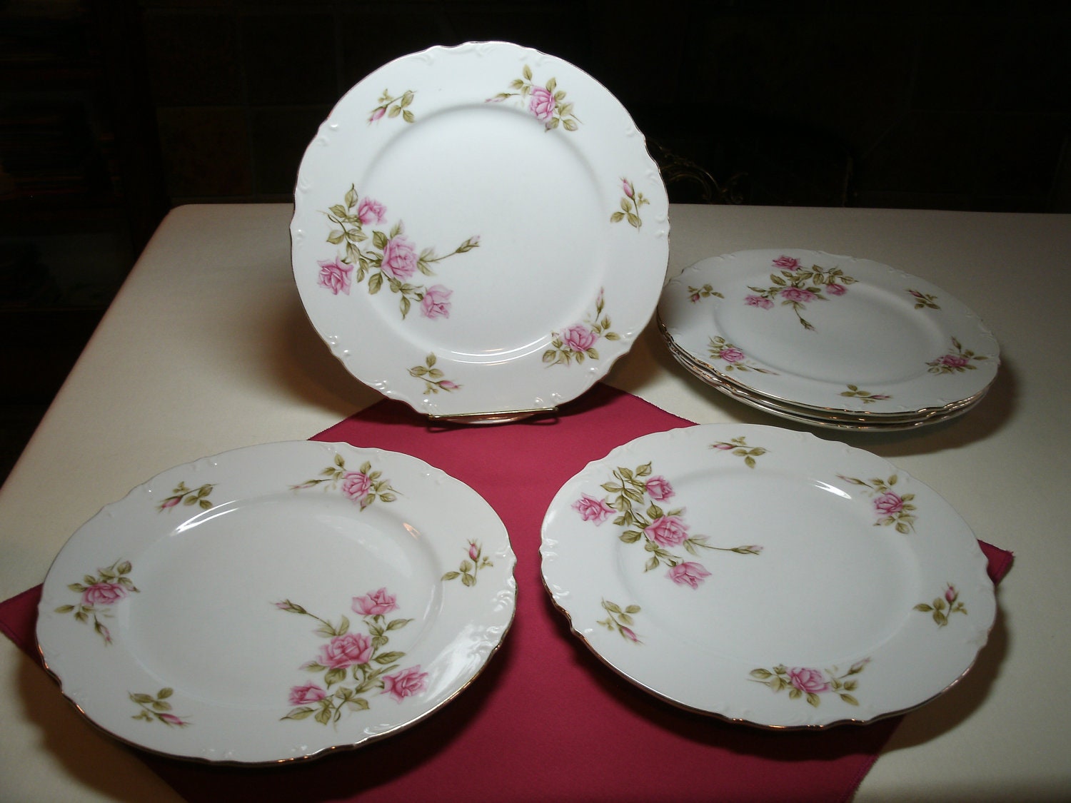 Rosetta Dinner Plates by Mikasa Fine China Pattern 9268