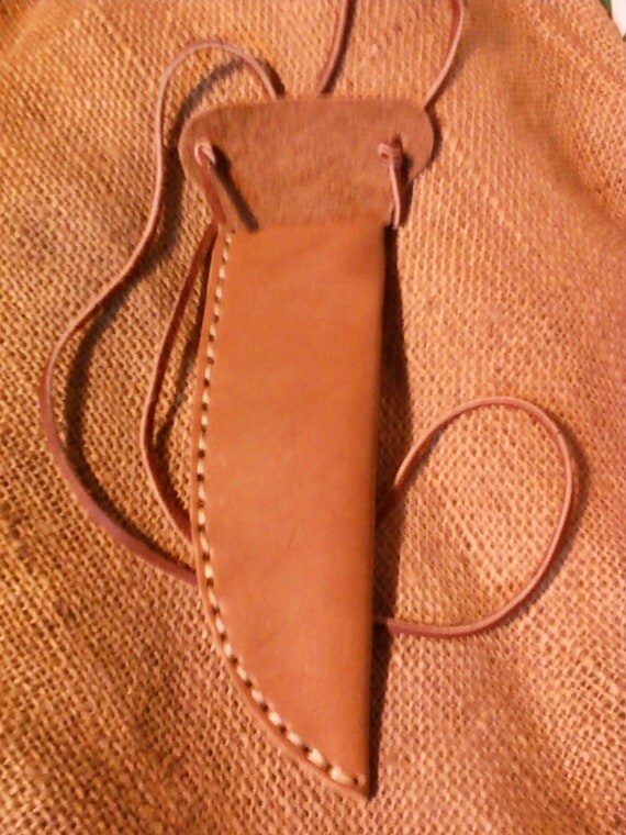 Handmade Leather Neck Knife Sheath by Heidi Clauson
