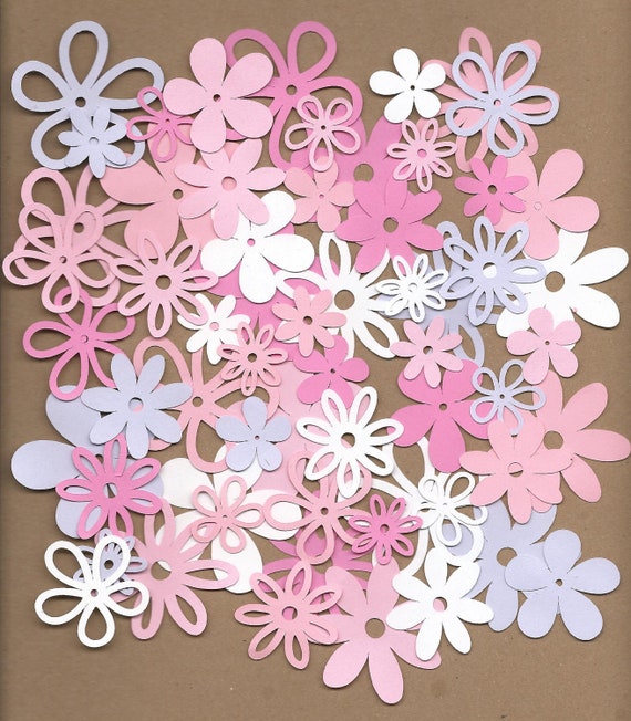 60 assorted Flowers Baby Girl Cricut Die Cuts by Thescrapbookgirls