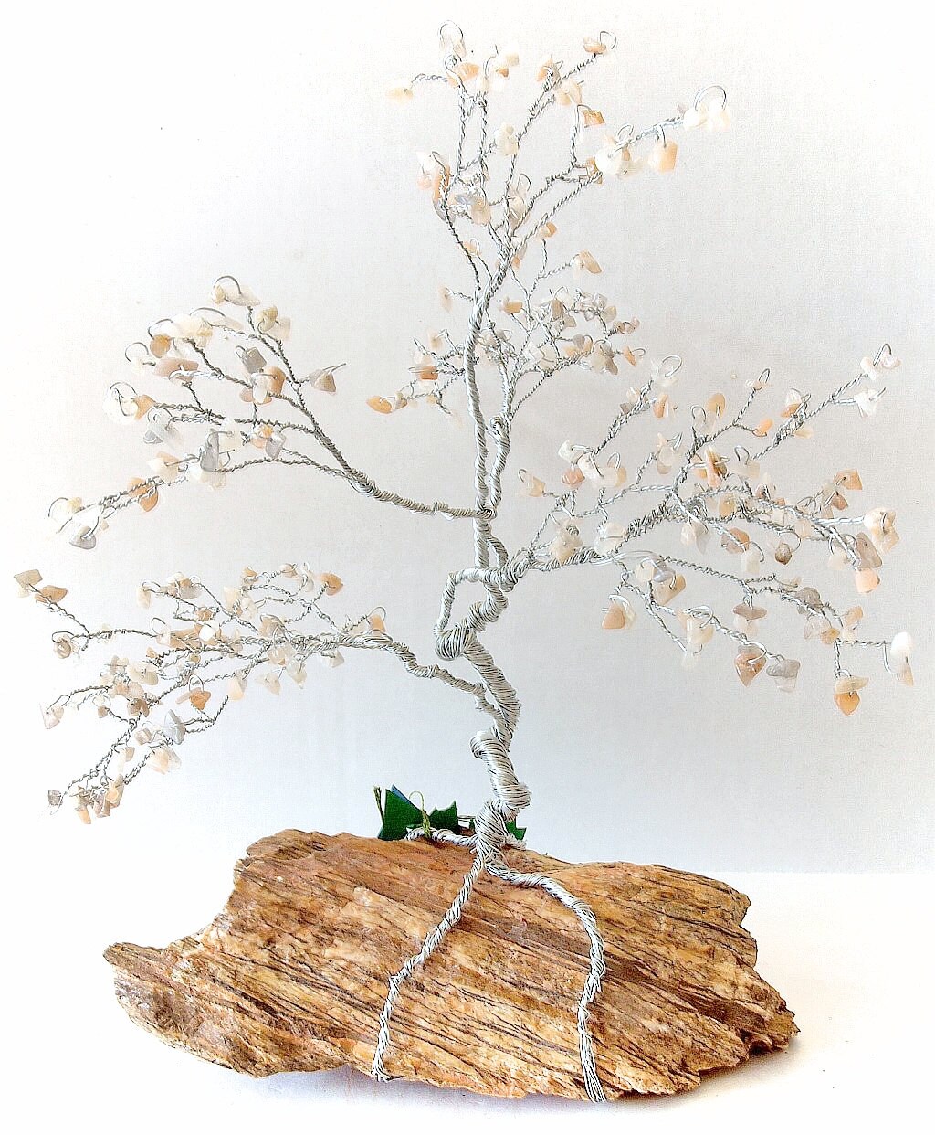 Custom Order Large Bonsai Gem Tree Wire Sculpture Unique