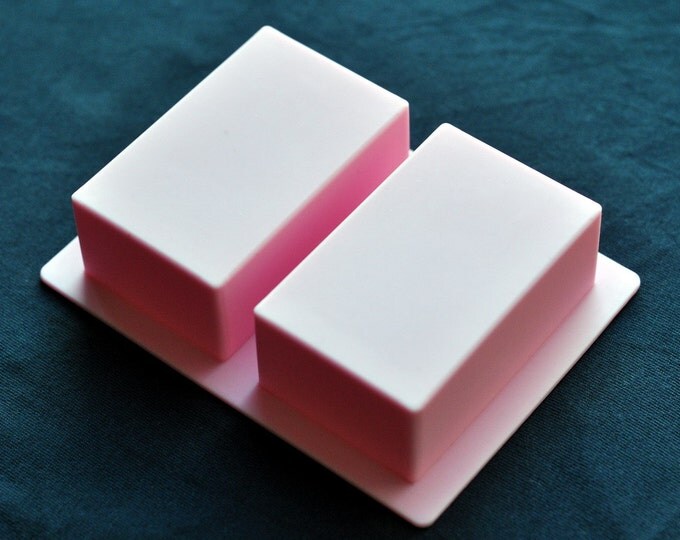 Flexible Silicone Silicon Soap Molds Cake Molds Chocolate - 2 x 120g Rectangle Bar