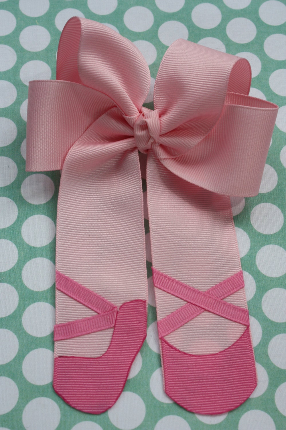 Sweet Ballerina Ballet Bow in Pink Grosgrain Ribbon