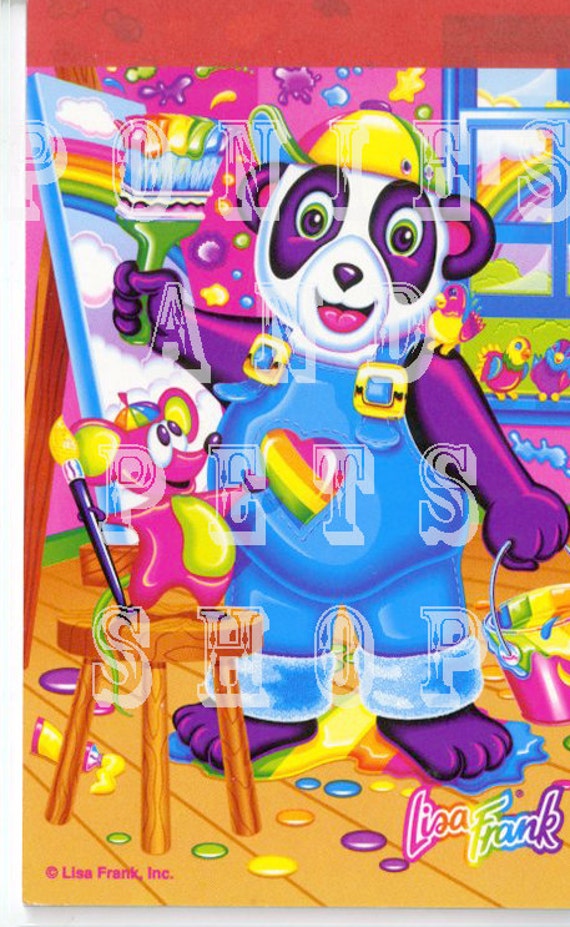 Vintage Lisa Frank Panda Painter and Mouse by PoniesAndPets