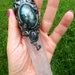 Luna Blue Quartz Crystal Wand With Labradorite Embellished Handle